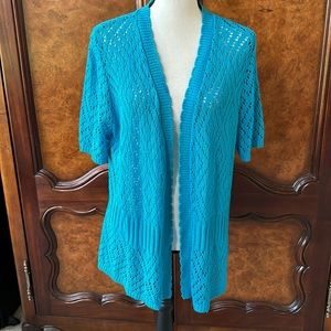 Avenue Short Sleeve Open Front Cardigan (Size 18/20)
